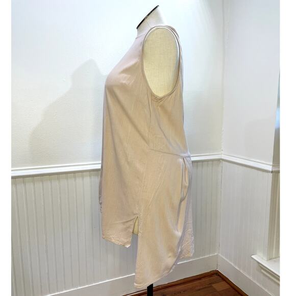 H by Halston Plus Size 18W Tunic Top Asymmetrical Textured Crepe Minimalist - Picture 2 of 9